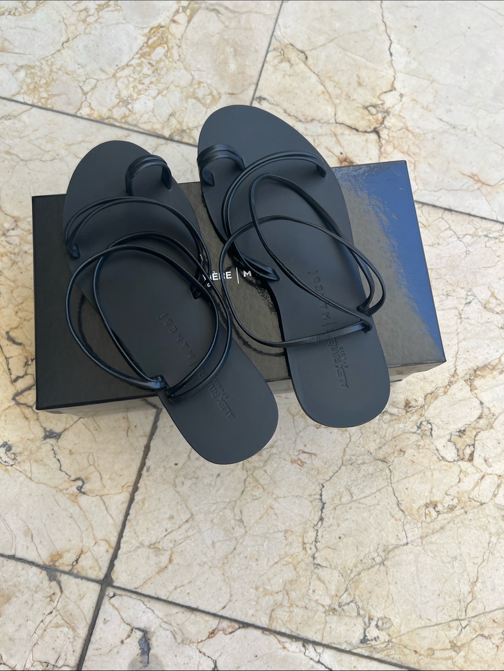 Manebi Black Strappy Women's Sandals - made in Spain
